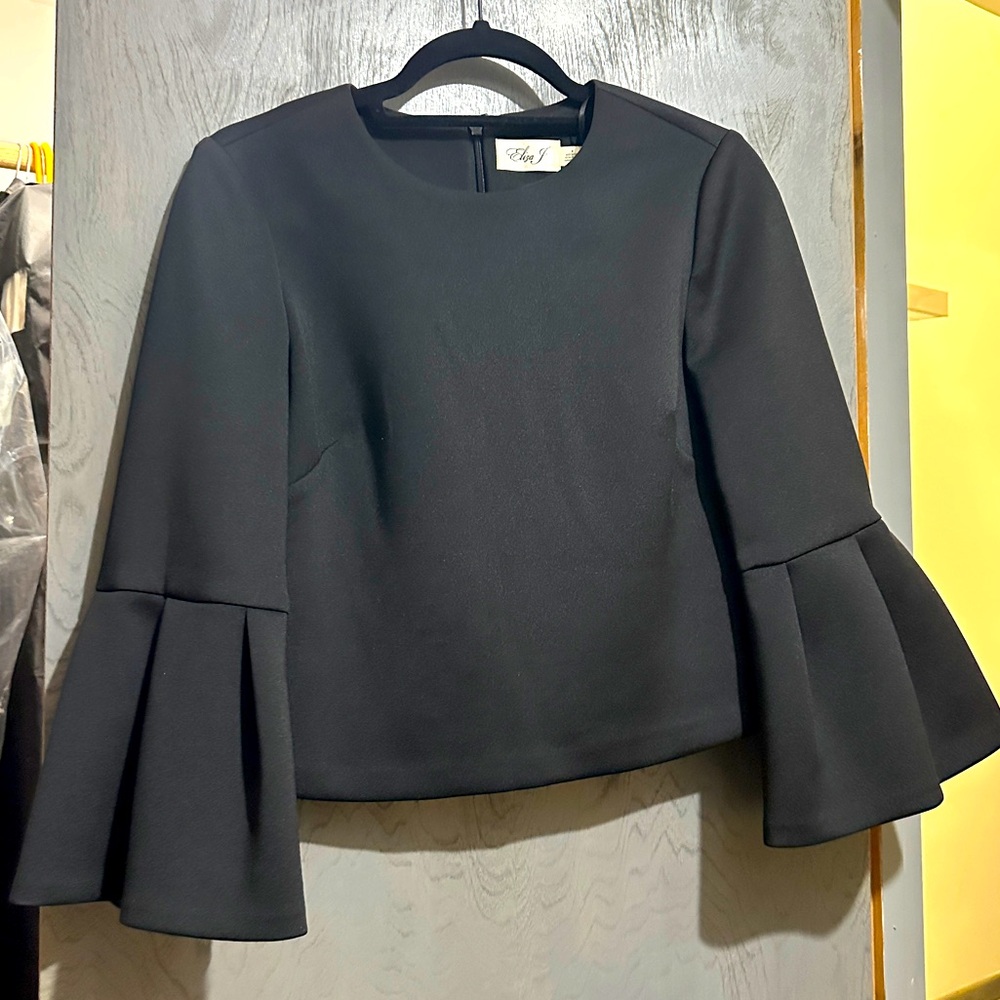 Eliza J Scuba material Top with Bell Sleeves
